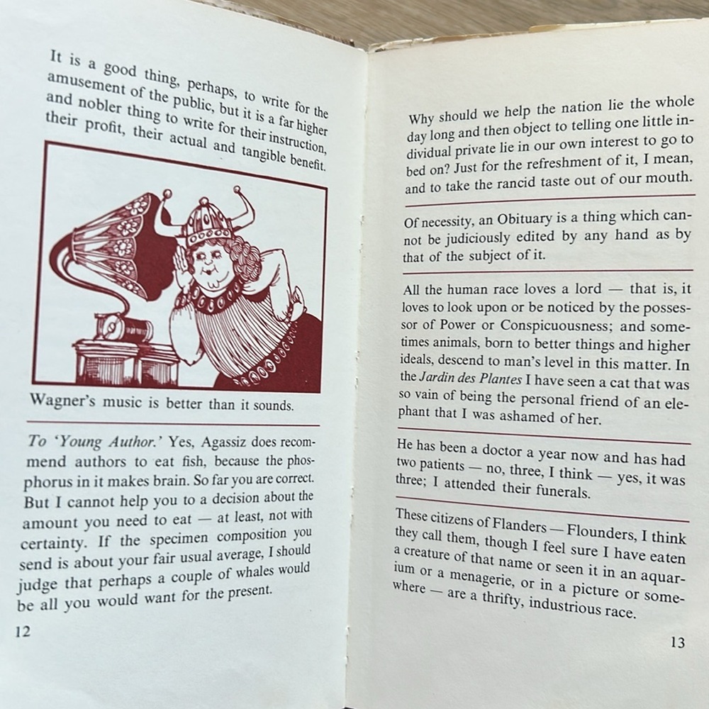 Vintage “A Treasury of Mark Twain” Collection of Witticisms & Quotes Book 1967 - Picture 7 of 12